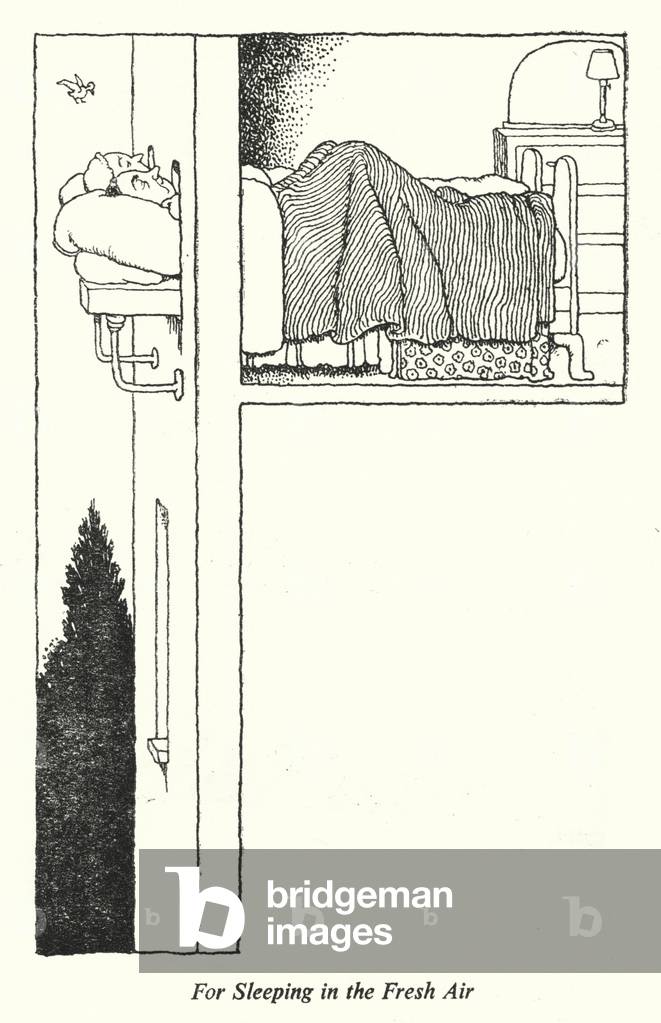 Immagine di Stampa "Per dormire all'aria aperta (lito)" di William Heath Robinson