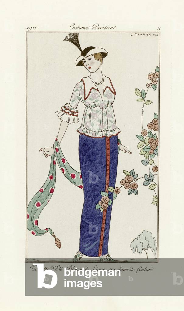 "Design per un Estate Vestito" 1912 di Georges Barbier