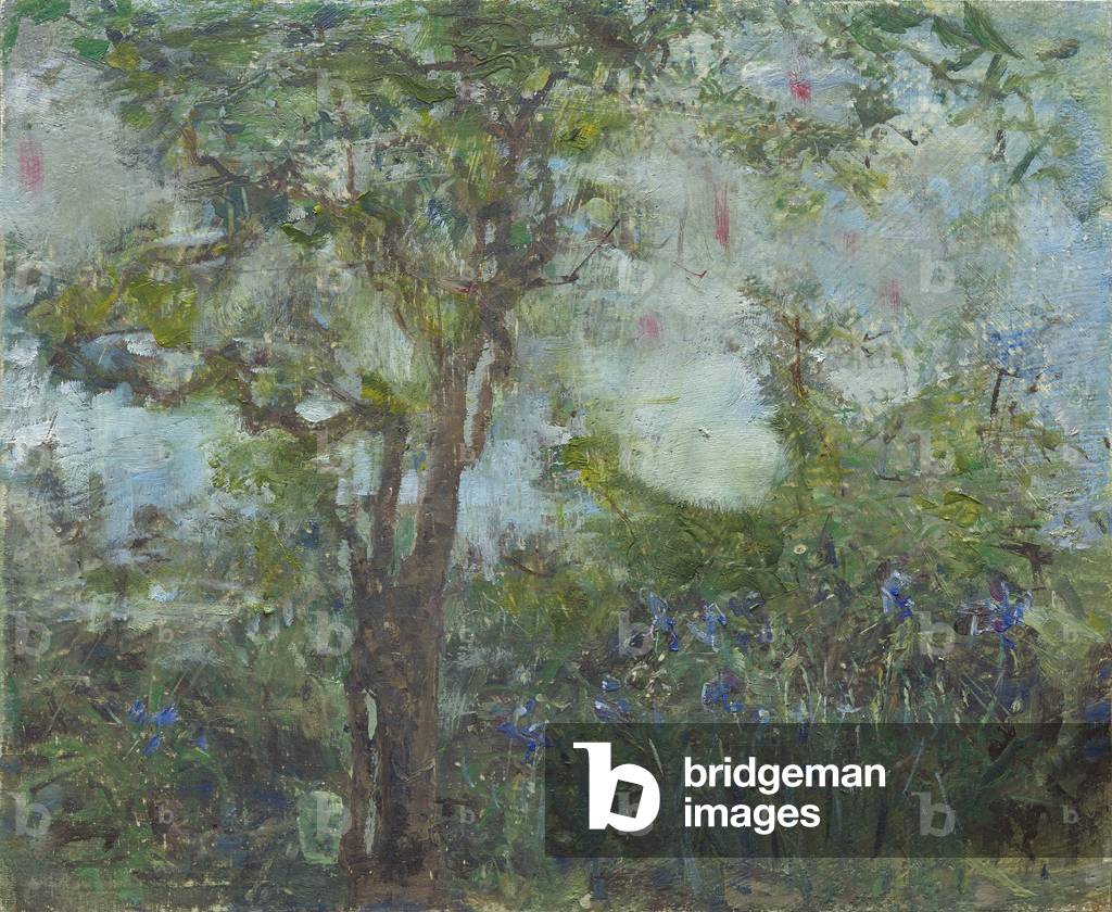 Shunko-in Garden, Myoshin-ji, Kyoto, 2018 (Öl auf Tafel)