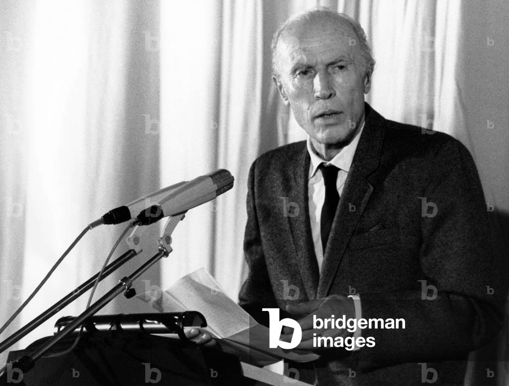 French director Eric Rohmer in 1988, b/w