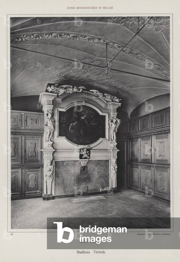 Gent (Gand), Stadhuis, Vertrek (b/n foto)