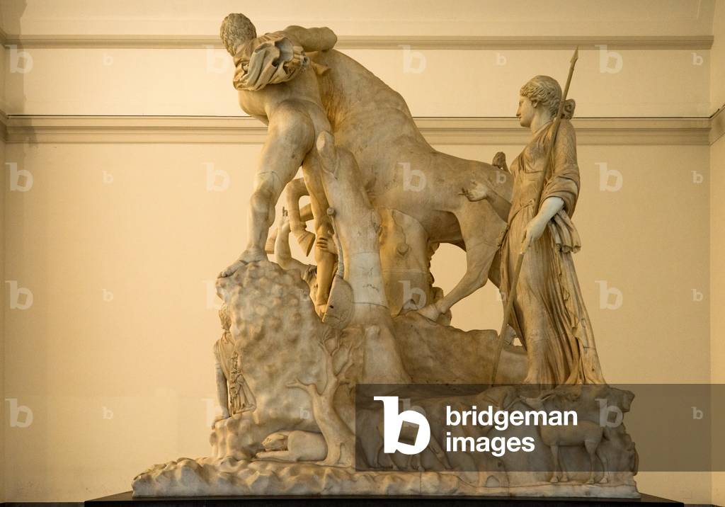 Arte romana: Collezione Farnese - Toro Farnese - Punizione di Dirce - lato destro - Museo Archeologico Naziona