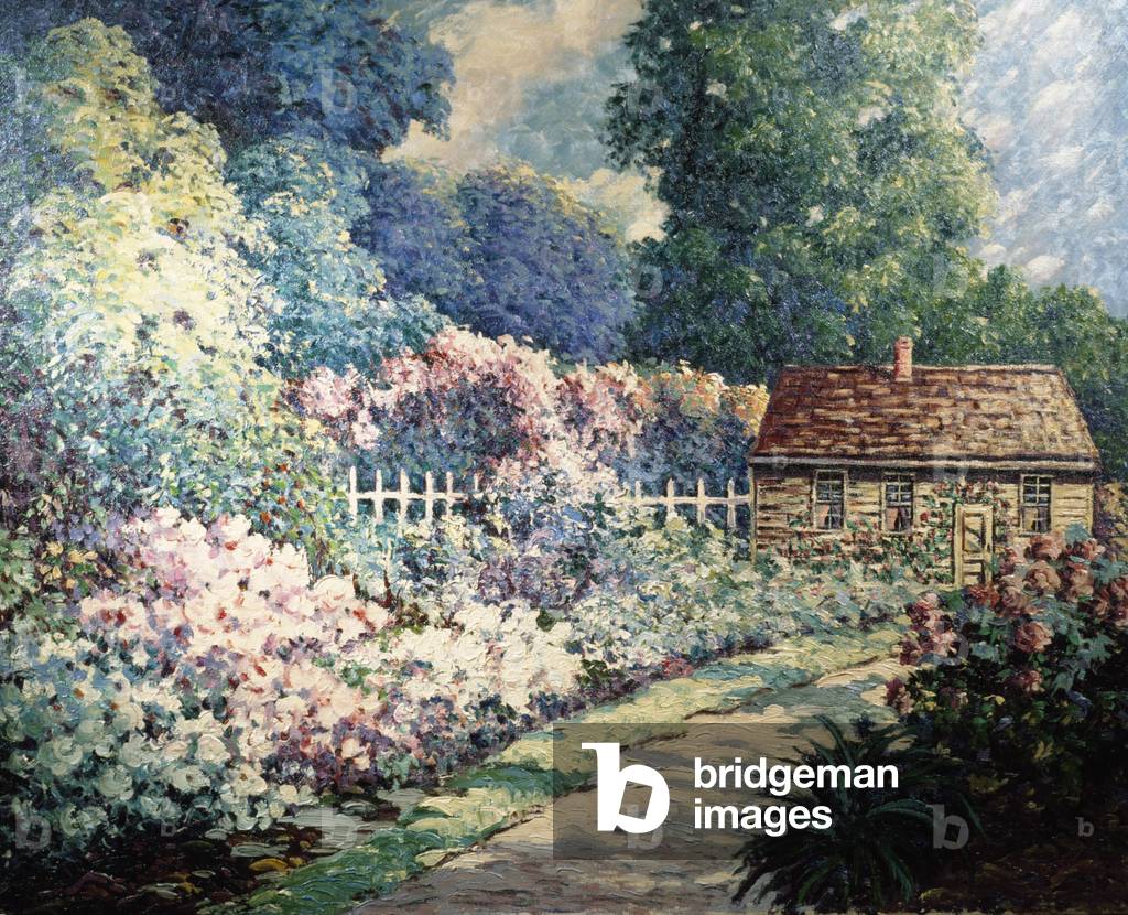 Springtime Splendor di Carol Sirak, olio su tela, (1906-1976), Stati Uniti, Pennsylvania, Philadelphia, David 