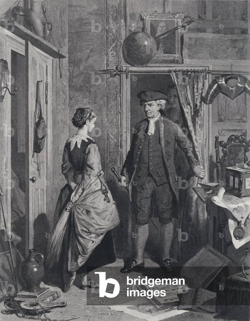 L'Antiquaire et l'Amouri entrant dans le Sanctum (gravure) par Robert Herdman