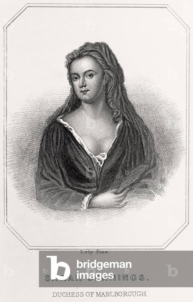 Porträt von Sarah Jennings, Herzogin von Marlborough, 1835 (litho)