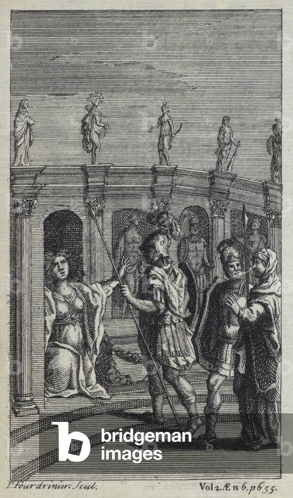 Illustration für John Drydens Übersetzung von Virgil's Aeneid (Gravur)