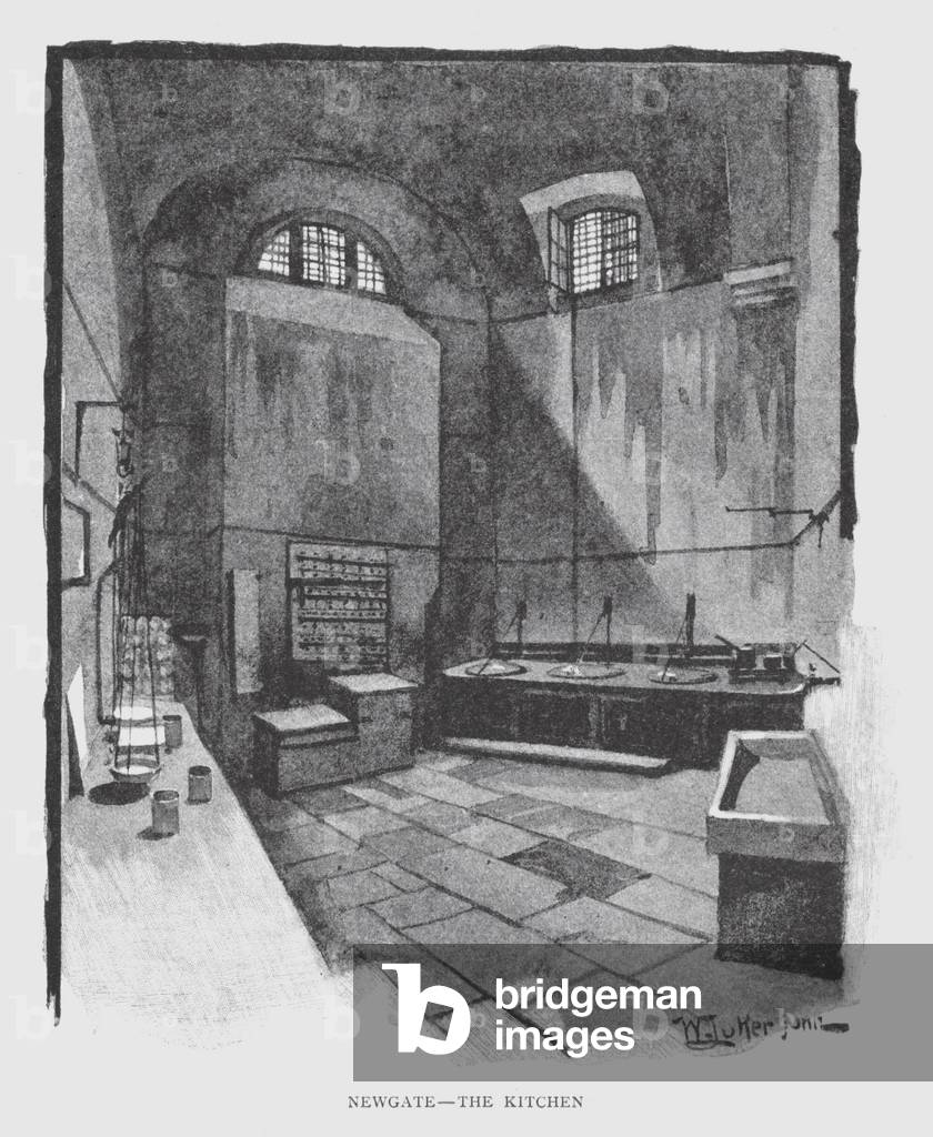 Newgate, la cuisine (litho)