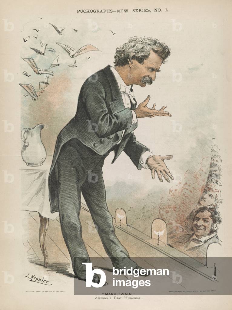 Immagine di Stampa "Mark Twain" 1885 di Joseph Keppler