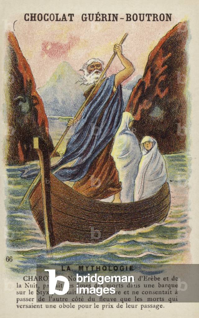 "Caronte (cromolito)" 1801 di French School