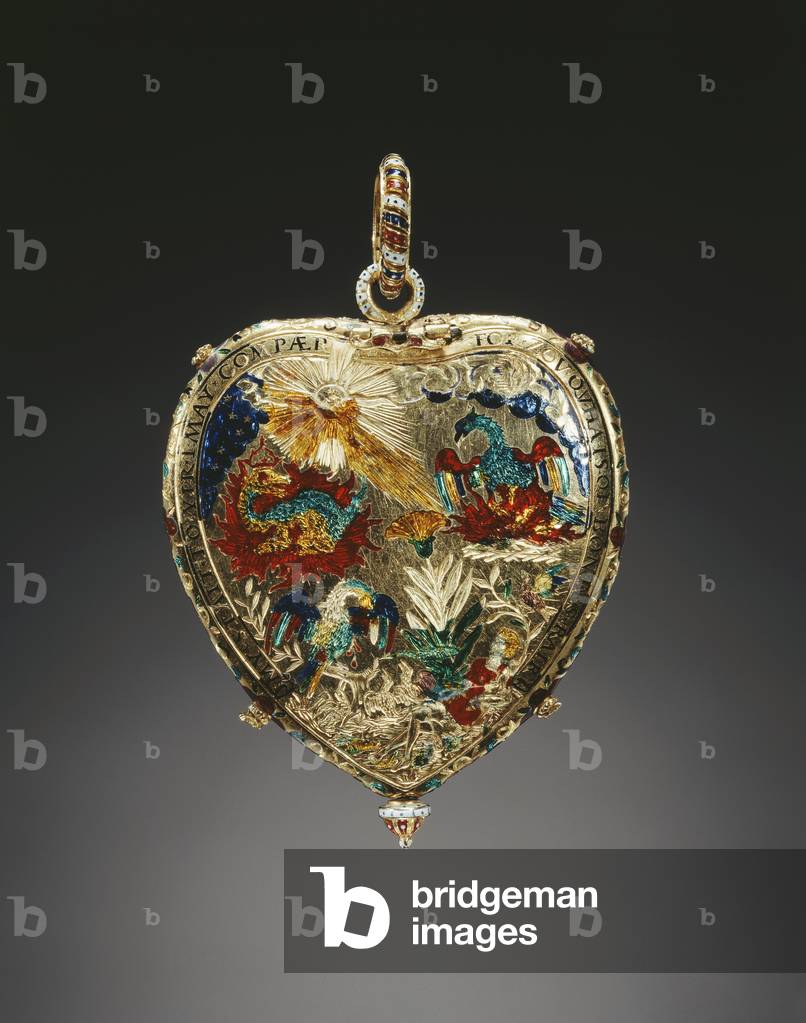 Le Darnley ou Lennox Jewel, c.1571-78 (or, émail, rubis, émeraude et verre bleu cobalt)