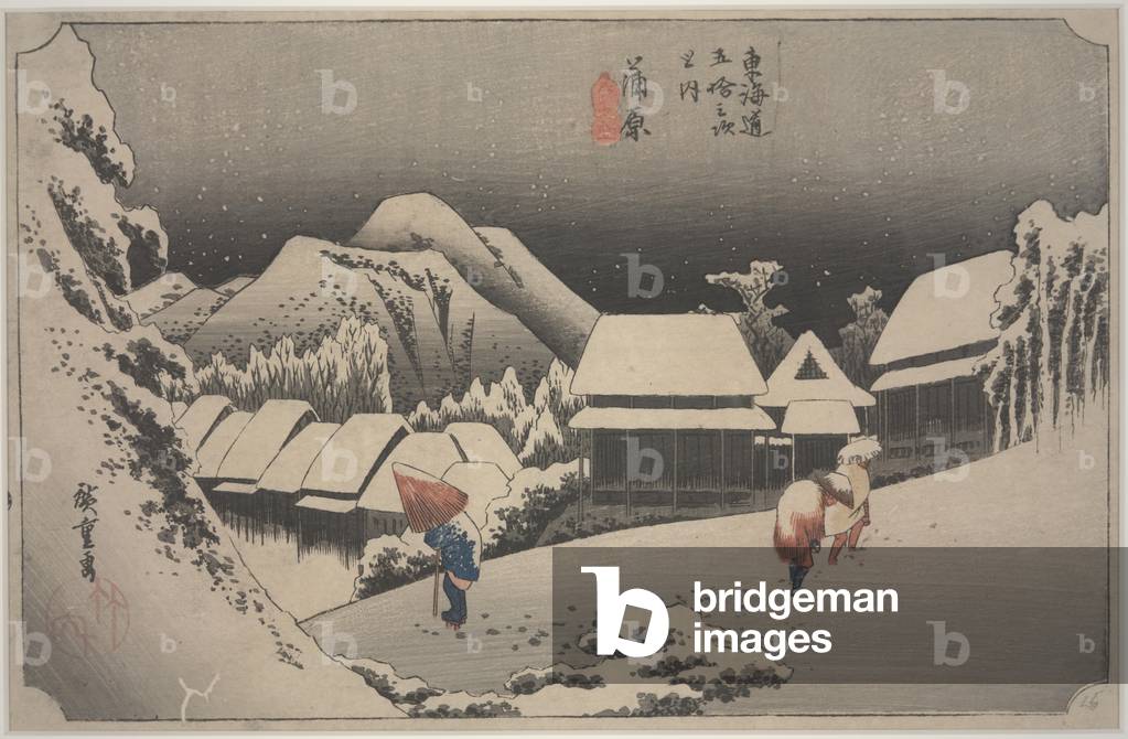 Neve di notte, 1834 (colore woodblock stampa)