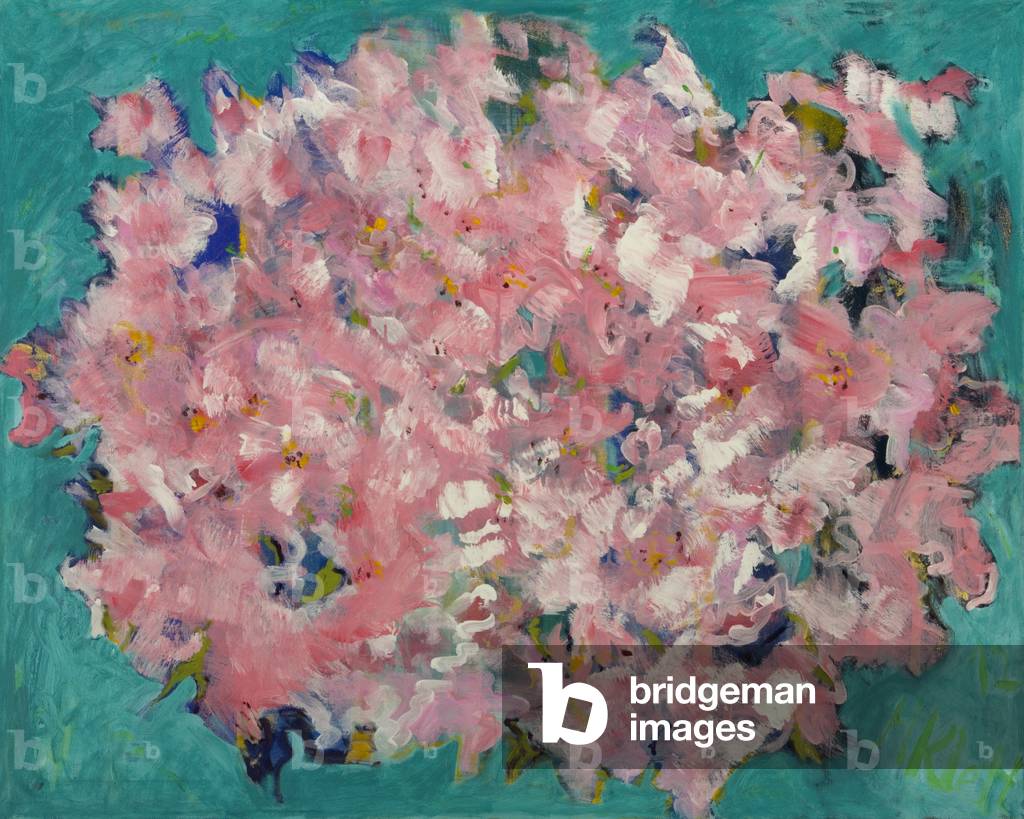 Immagine di Dipinto "Rosa su Turchese", 2012 di Marina Klett