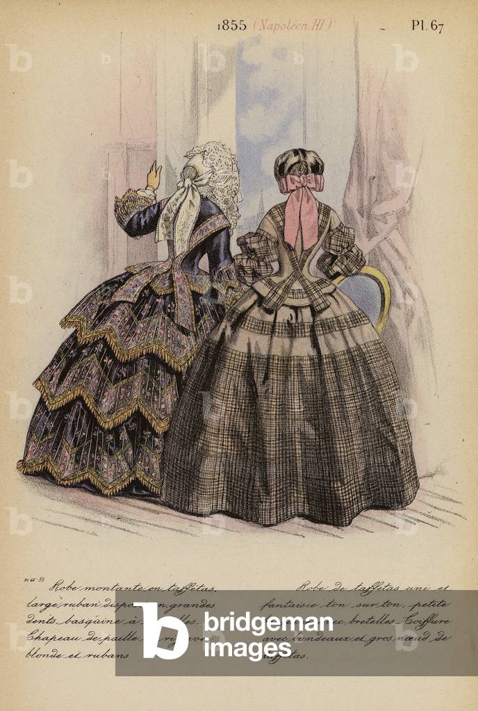 Immagine di Stampa "Moda francese: 1855" 1901 di Louis Colas