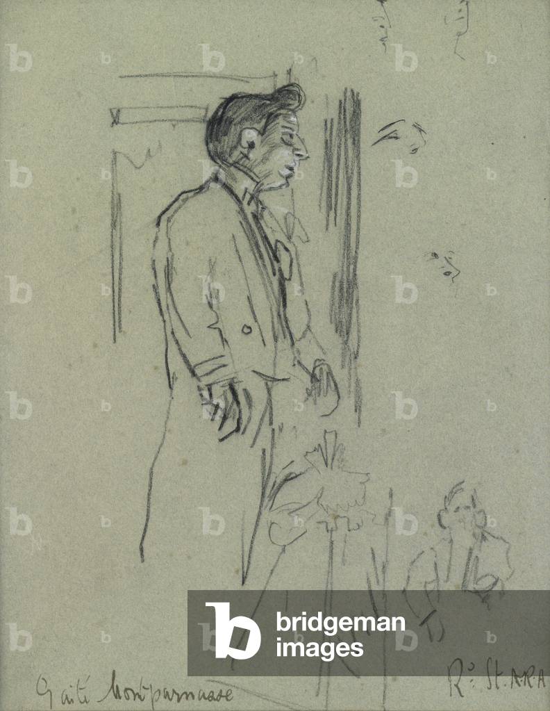 Le Théâtre de la Gaité (crayon blanc sur papier) par Walter Richard Sickert