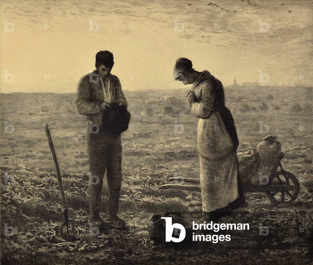 Der Angelus, 19. Jahrhundert (Radierung)