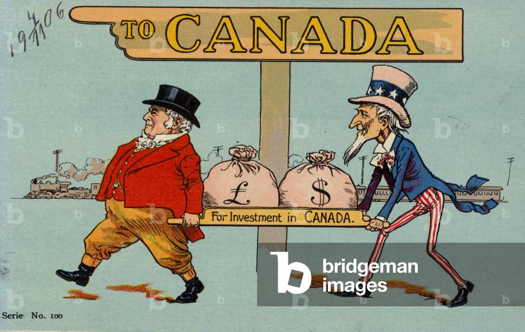 Image of Engraving depicting To Canada (coloured engraving) by English Artist