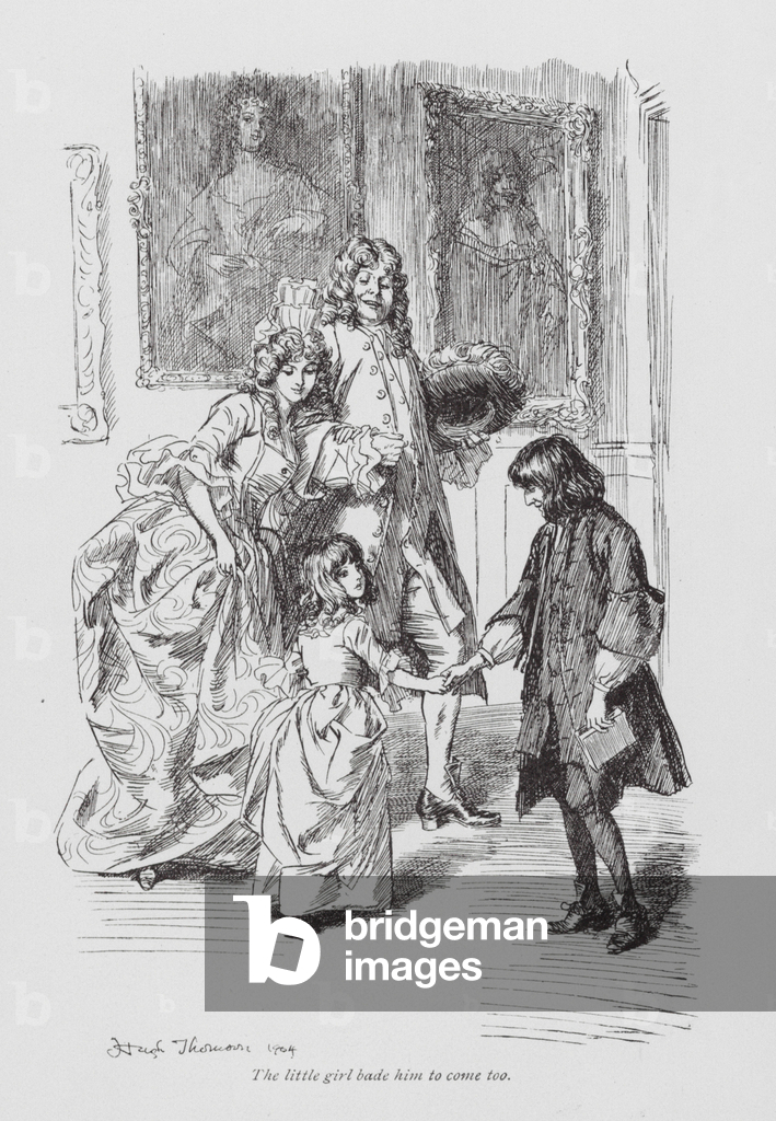 Image of Print depicting Illustration for The History of Henry Esmond by William Makepeace Thackeray (litho) 1