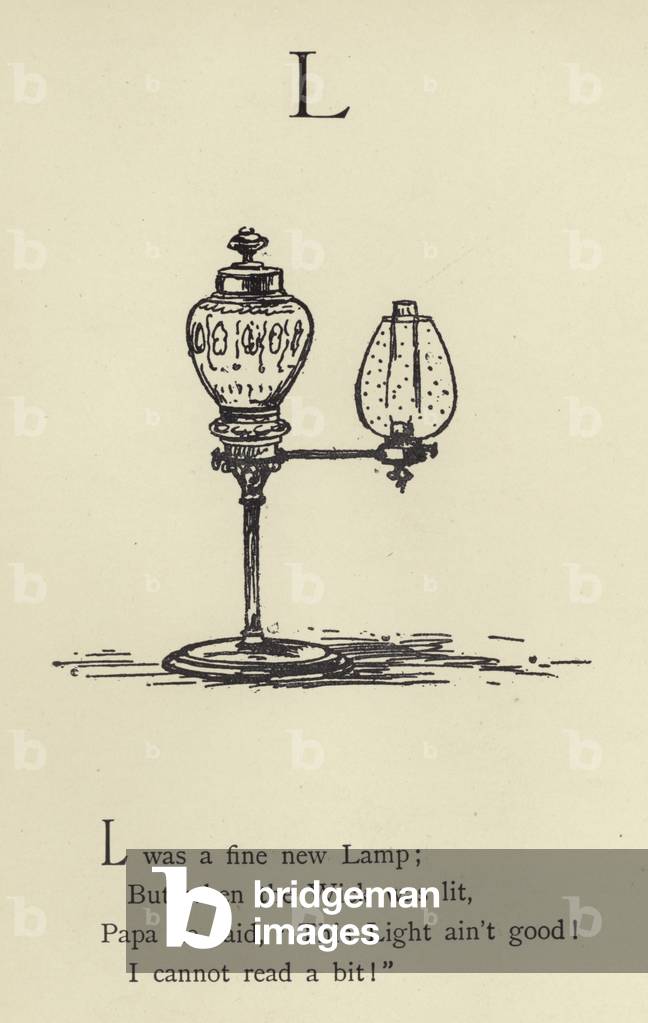 The letter L (engraving) by Edward Lear