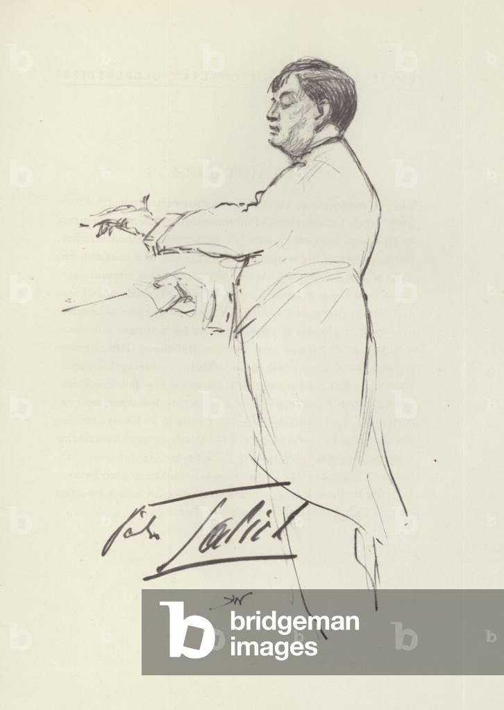 Immagine di Stampa "Vaclav Talich (lito)" 1901 di Hilda Beatrice Wiener