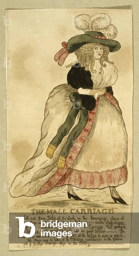 Image de Gravure représentant Le transport masculin 1787 par English School, b/w