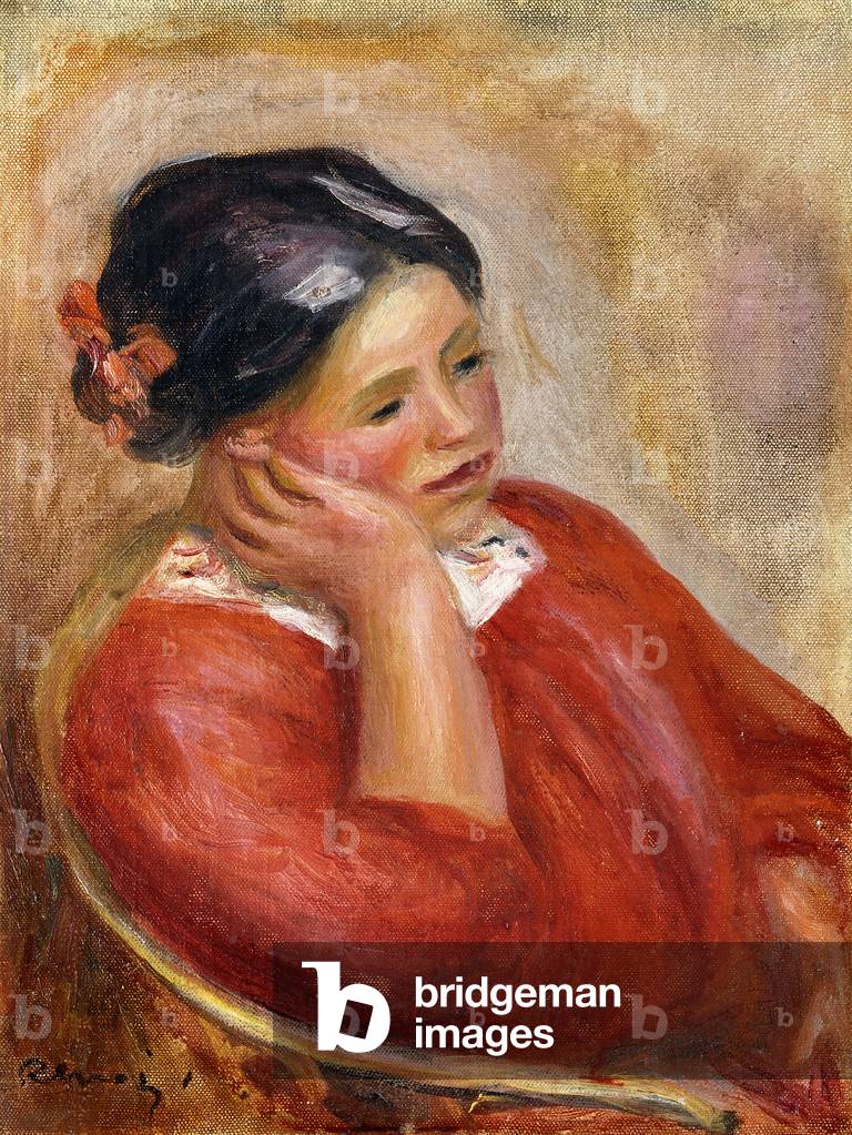 Bild von Gemälde "Gabrielle Leaning; Gabrielle Acoudee" von Pierre Auguste Renoir