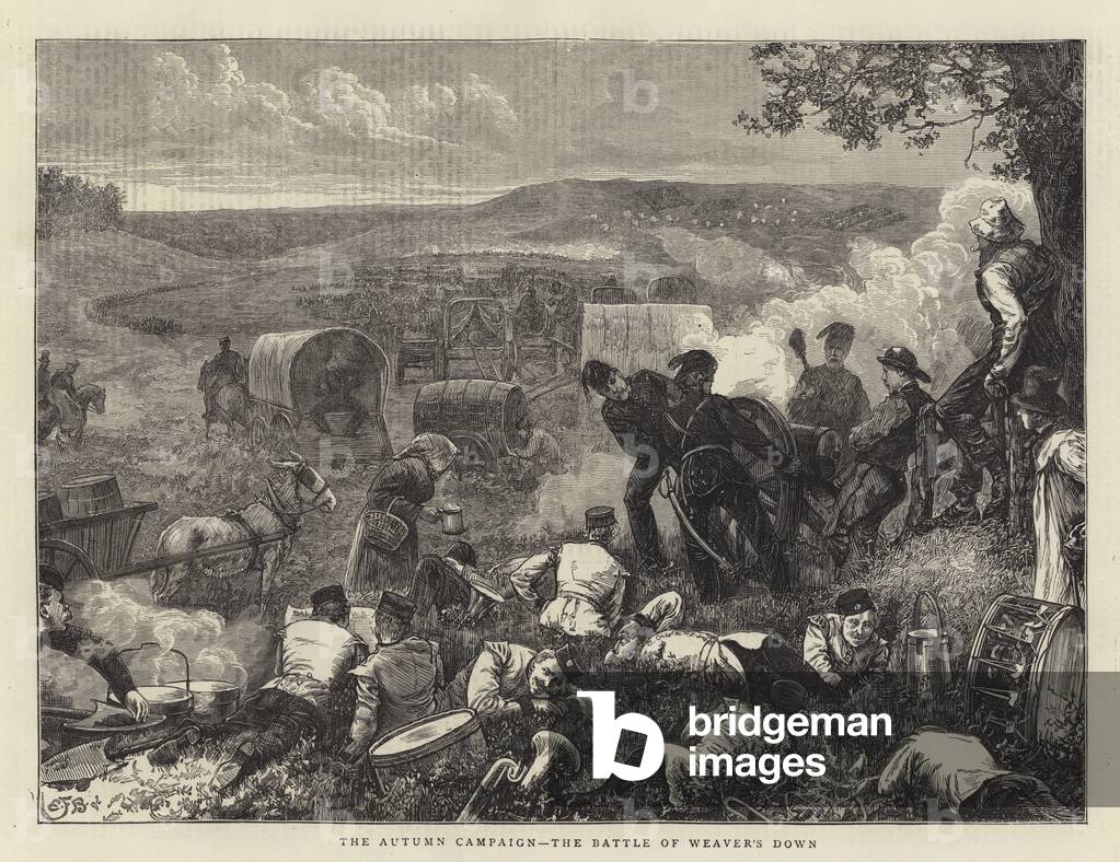 La campagne d'automne par Edward Frederick Brewtnall, b/w