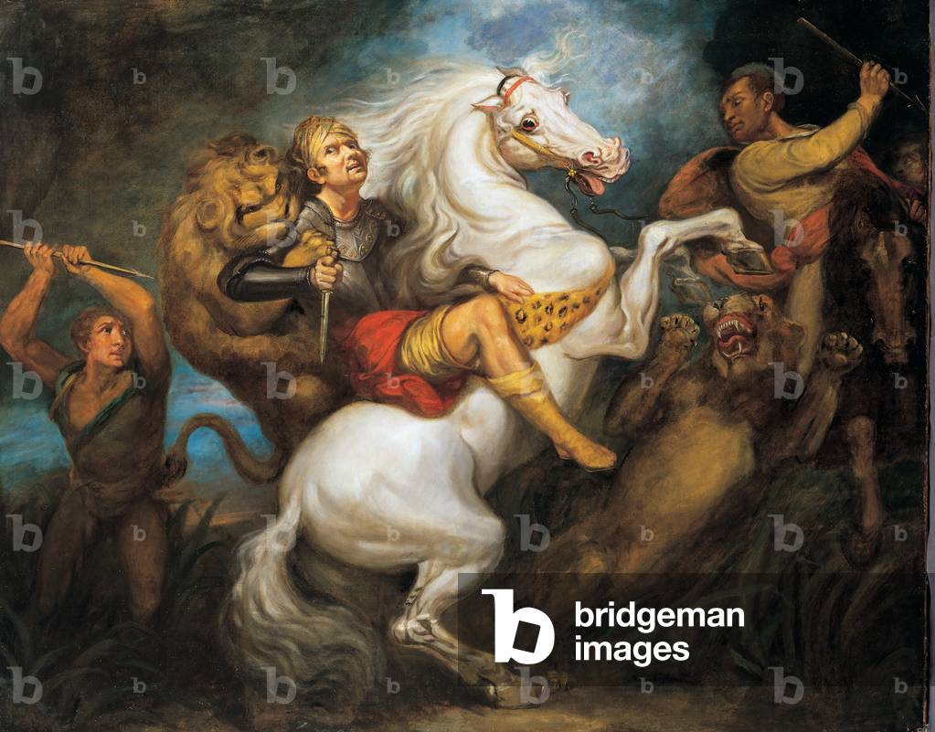 A lion hunt, 1817 (oil on canvas)