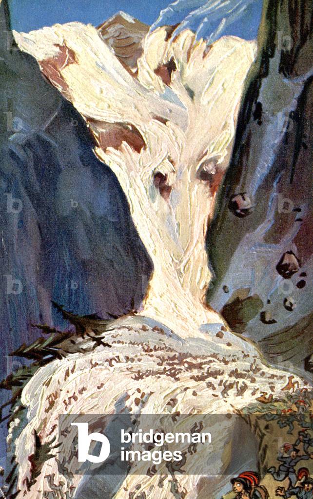 The White Death. Avalanche. c.1920 (postcard)