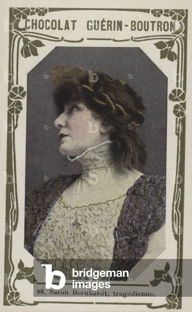 Bild von Druck "Sarah Bernhardt" 1801 von French School, b/w