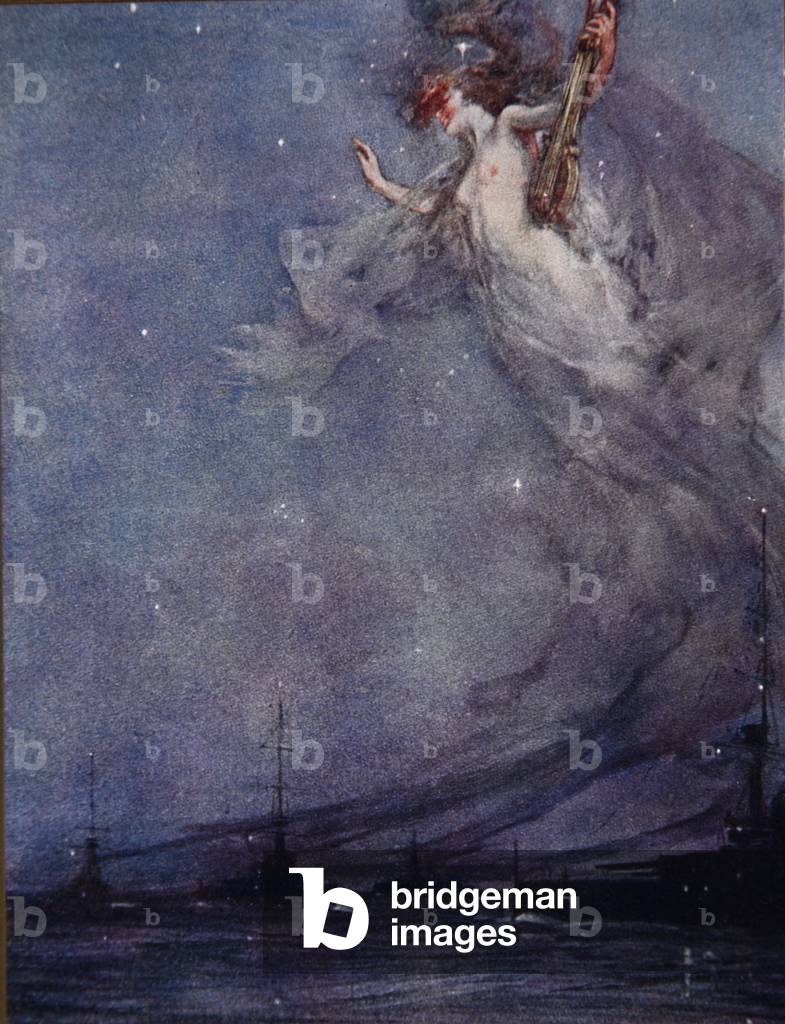 The Middle Watch, Illustration aus „Drake's Drum and Other Songs of the Sea“ von Henry Newbolt (1862-1938) Pub