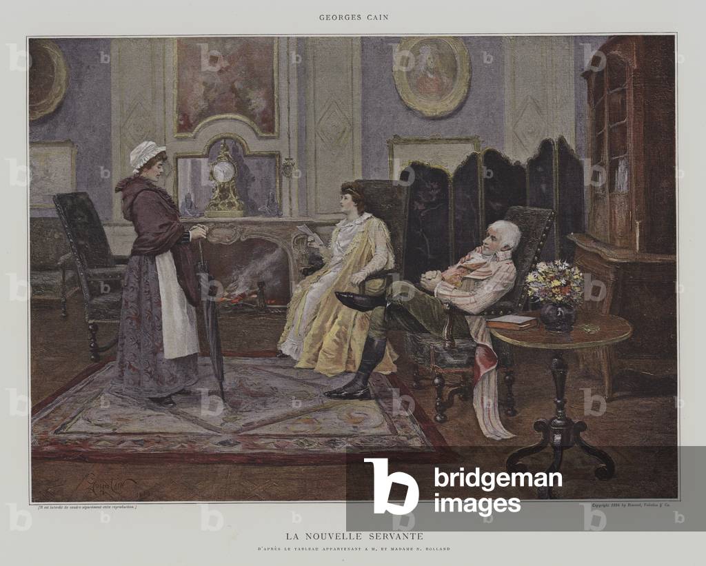 La Nouvelle Servante (Der neue Diener) (Farbe litho)