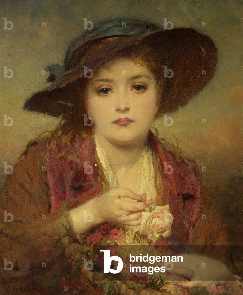 Immagine di Dipinto "il fiore ragazza 1874 (olio su tela)" 1874 di George Elgar Hicks