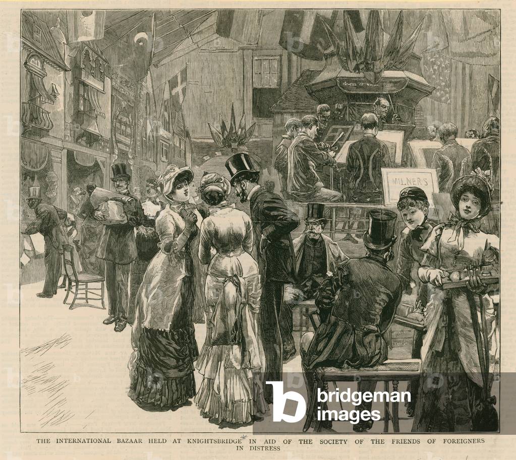 The International Bazaar held at Knightsbridge in aid of the society of the friends of foreigners in distress 