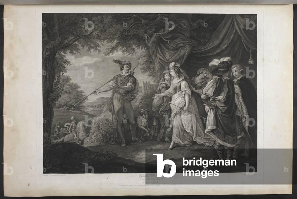 Il travaglio dell'amore perduto. Atto IV, scena I. 'UN PADIGLIONE NEL PARCO, NEL PALAZZO. Principessa, Rosalin