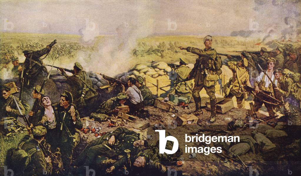 "Gli indomabili canadesi alla famosa battaglia di Ypres (colore lito)" di American School