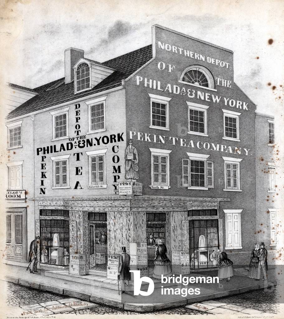 Philada. & New York Pekin Tea Company, N.W. Ecke von Callowhill und Sechste Straßen, Philadelphia, gedruckt vo