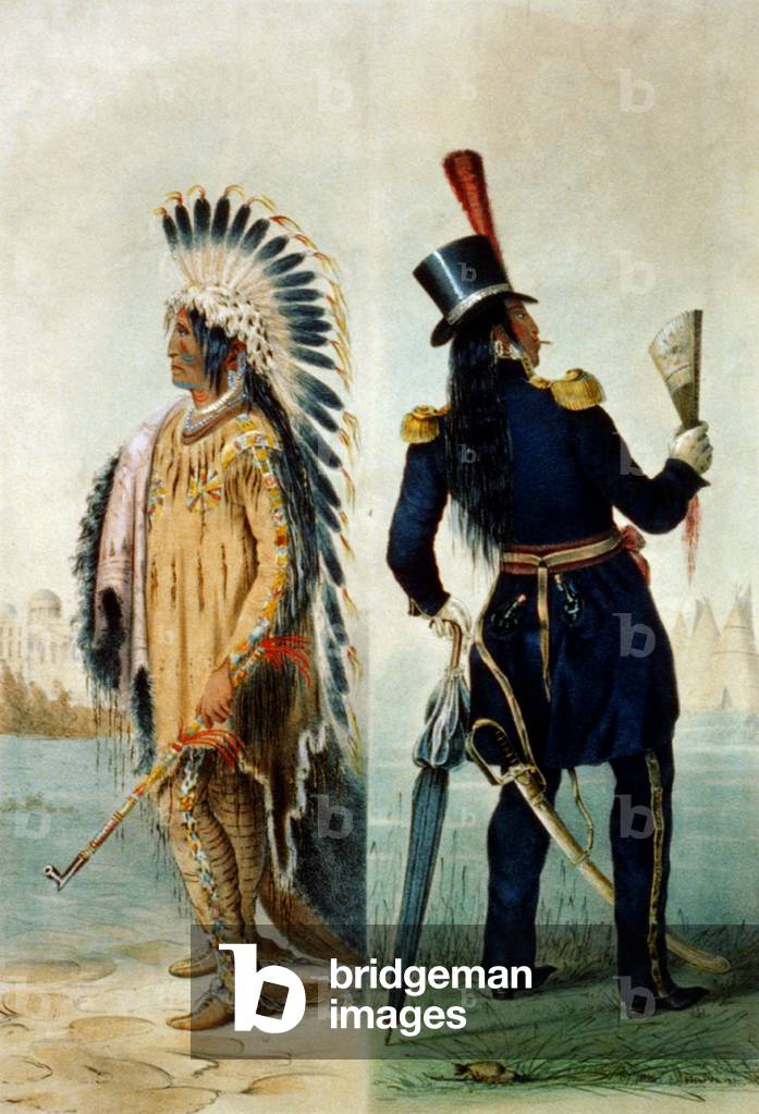 Image of Engraving depicting Wi-Jun-Jon 1838 by J.M. Currier