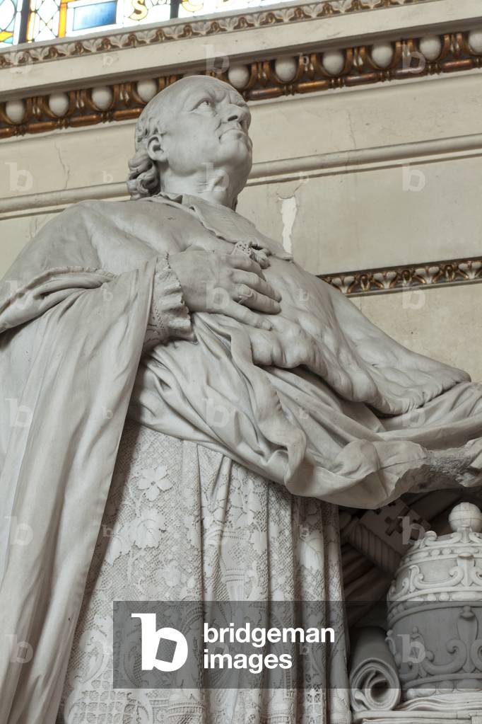 Cathedral. Former abbey church (Abbaye Saint-Vaast). Interior. Sepulchre of Pedro Ludovico Parisis. Detail. Bu