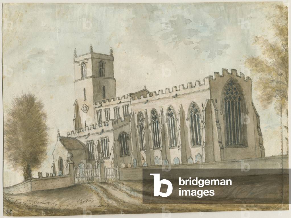 Immagine di Dipinto "Checkley Chiesa: acquerello pittura" di Stebbing Shaw