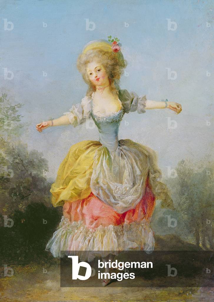 Ballerina in costume Luigi XVI (olio su tela)