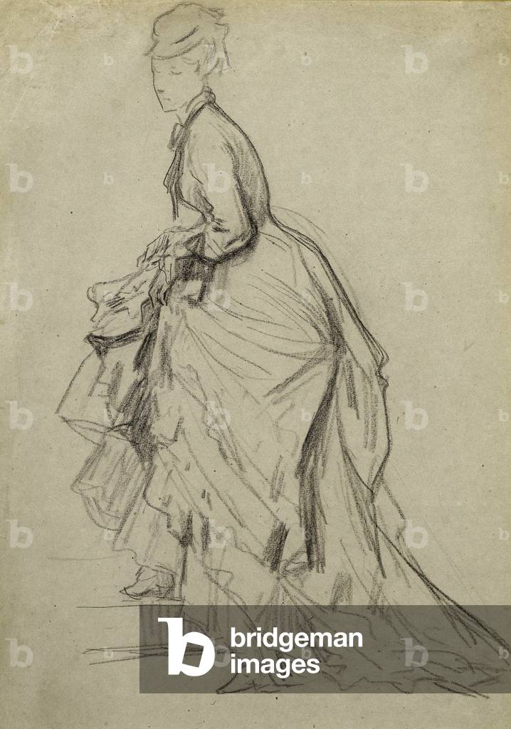 Zeige einen Knöchel, um 1880 (Kreide auf Papier)