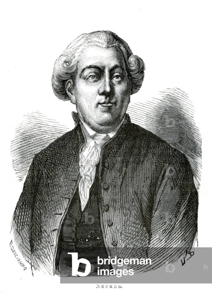 Immagine di Incisione "Rivoluzione francese-Jacques Necker era uno statista francese di nascita svizzera e min