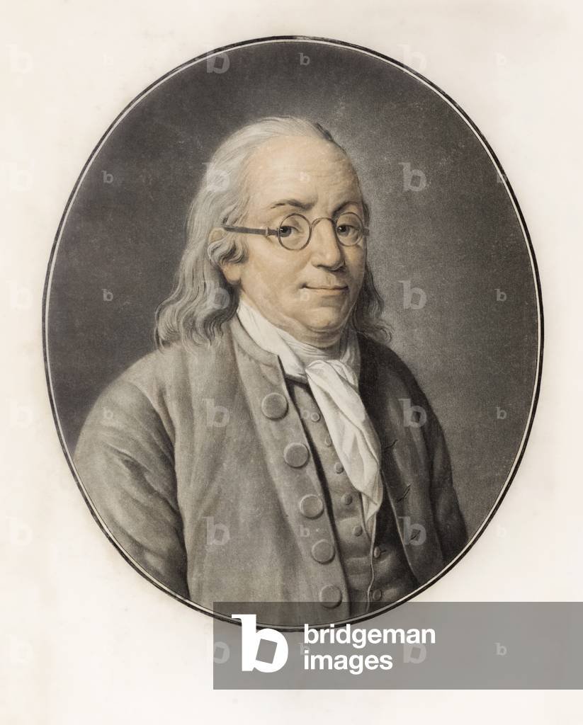 Immagine di Incisione "Benjamin Franklin. Ritratto (incisione)" di Louis Michel van Loo