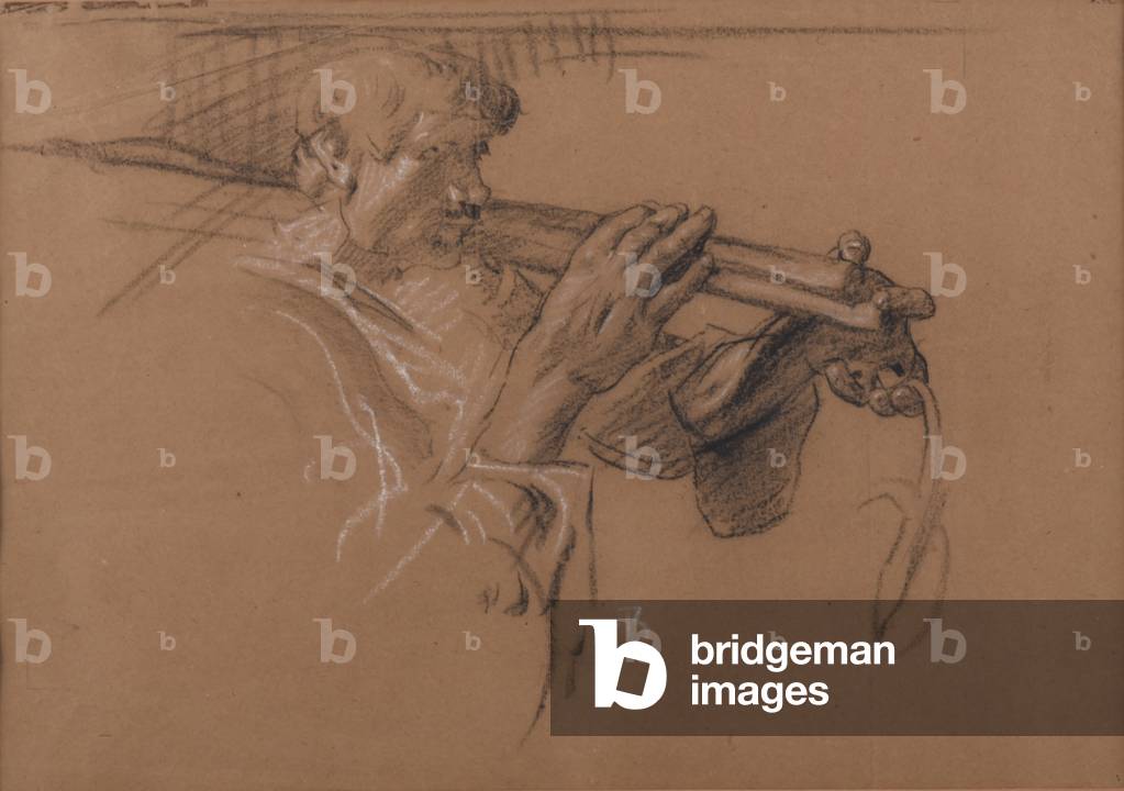 Operaio, c.1910 (D5055) (gesso su carta)