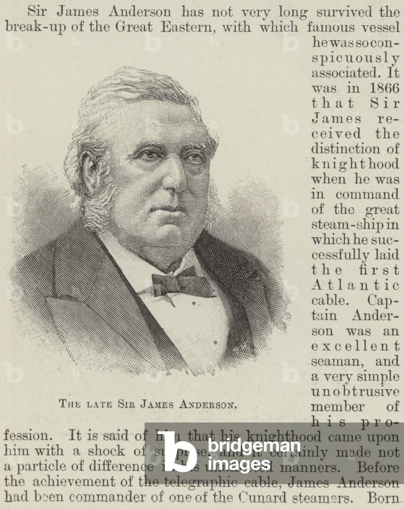 Der verstorbene Sir James Anderson (Gravur)