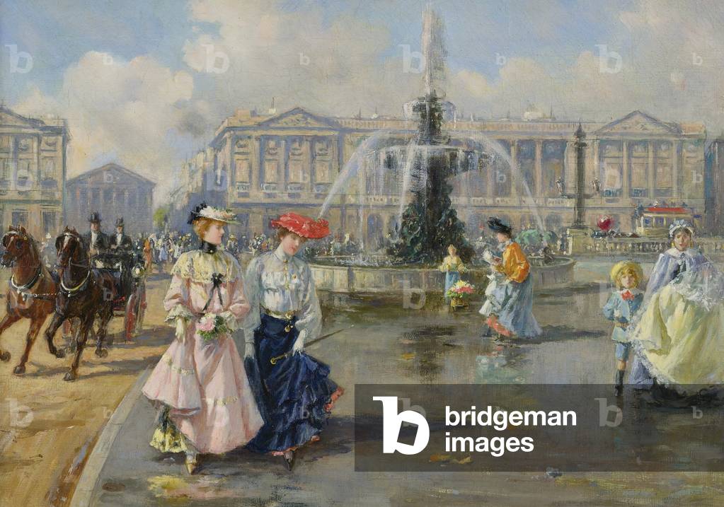 Image de Peinture représentant Place de la Concorde 1872 par Joaquín Pallarés Allustante