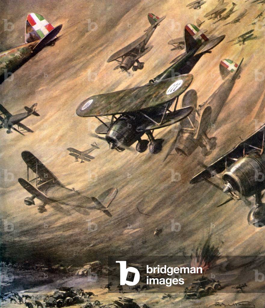 Bild von Fotografie "Zweiter Weltkrieg 1940 1941-Kampagne in Nordafrika — Wunder der italienischen Luftfahrt i