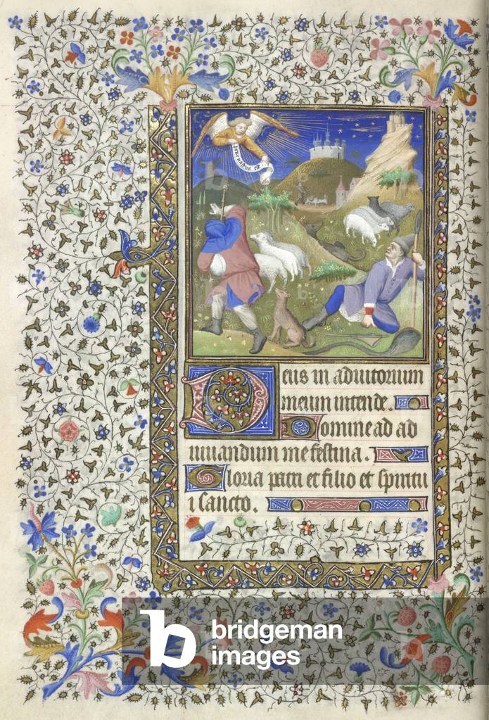 "Miniatura dell'Annunciazione ai pastori"