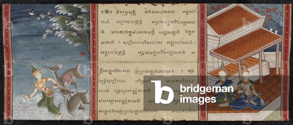 Szene aus den letzten zehn Geburtenzählungen (Jatakas) von Lord Buddah