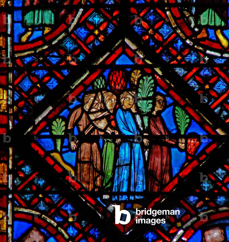 Window w2 the Feast of Tabernacles Ex XXIII 15 (stained glass) 1246-48 by French Artist